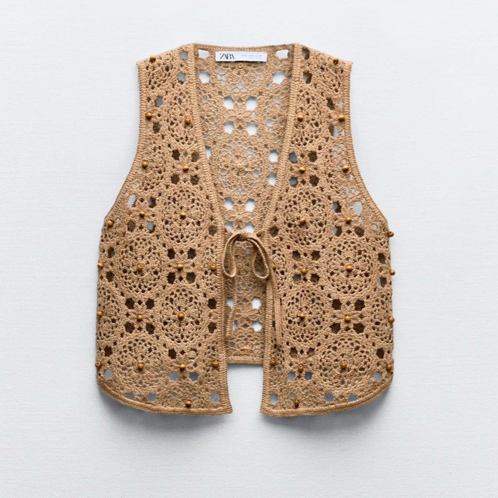 Zara beaded crochet top